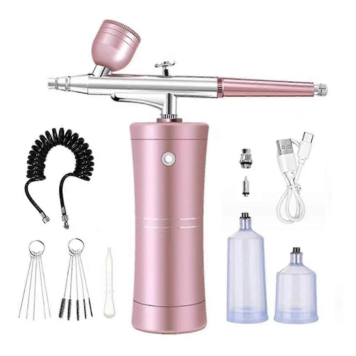 Airbrush Kit Cordless Mini Airbrush With Compressor Set With 0.3mm Nozzle Portable Spray Facial Makeup Oxygen Machine B