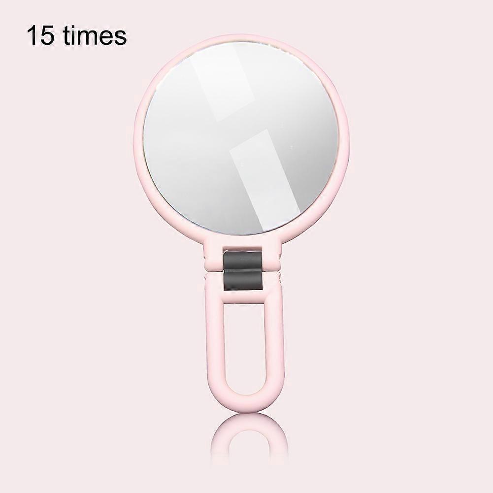 15X Magnifying Handheld Mirror, Compact, Multifunctional, Lightweight, Adjustable Stand