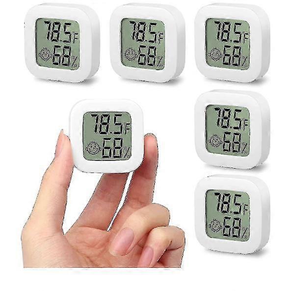 Temperature ，5pcs Portable Mini Lcd Thermometer Indoor Hygrometer Temperature Humidity