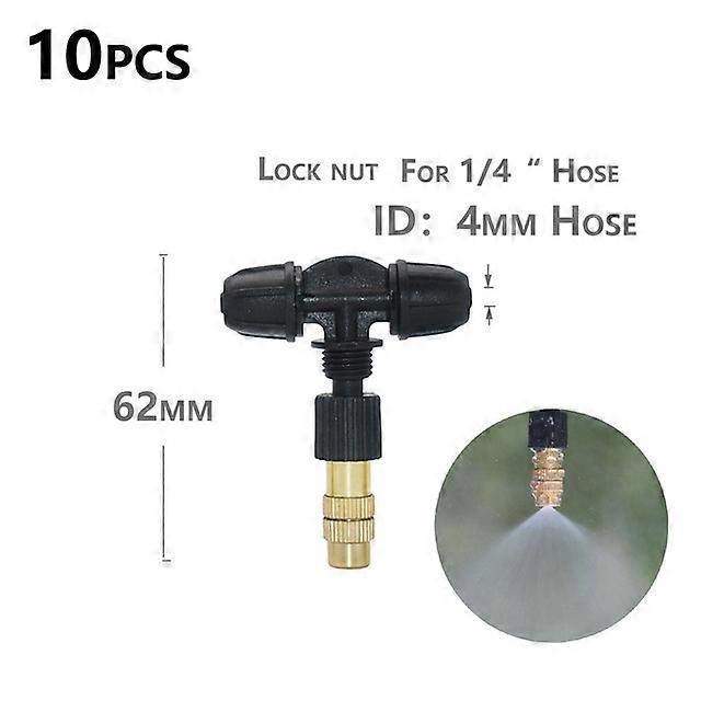 10PCS 5 Types of Micro Drip Irrigation Misting Brass Nozzle Garden Spray Cooling Parts Copper Sprinkler with Connector