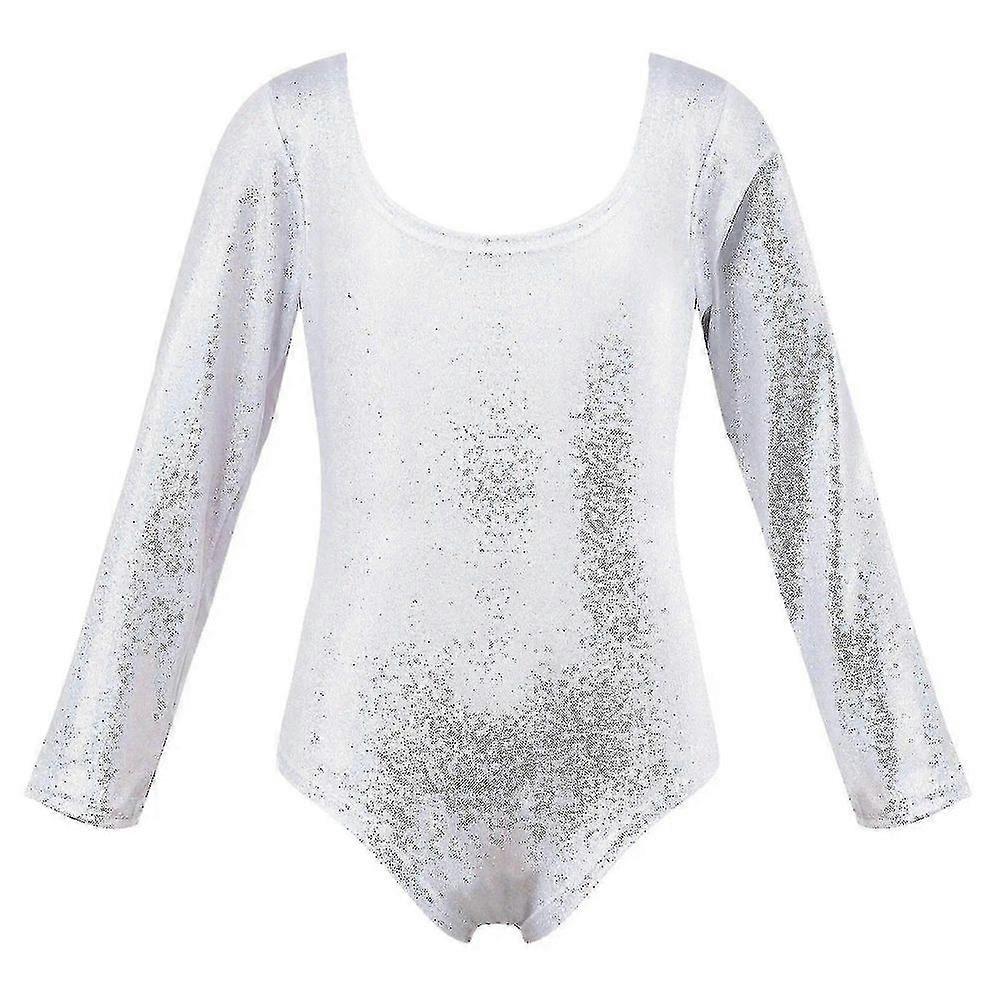 الاطفال الرياضة بذلة طويلة الأكمام تألق الجمباز bodysuit للفتيات اليوغا الباليه الرقص التزلج ليوتار ازياء ألعاب القوى