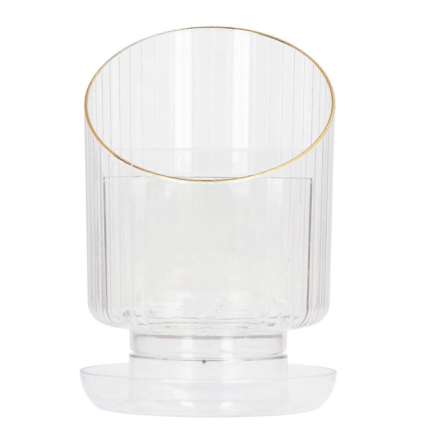 Transparent Makeup Brushes Holder Rotatable Waterproof Dustproof Makeup Cup Organizer Large Capacity