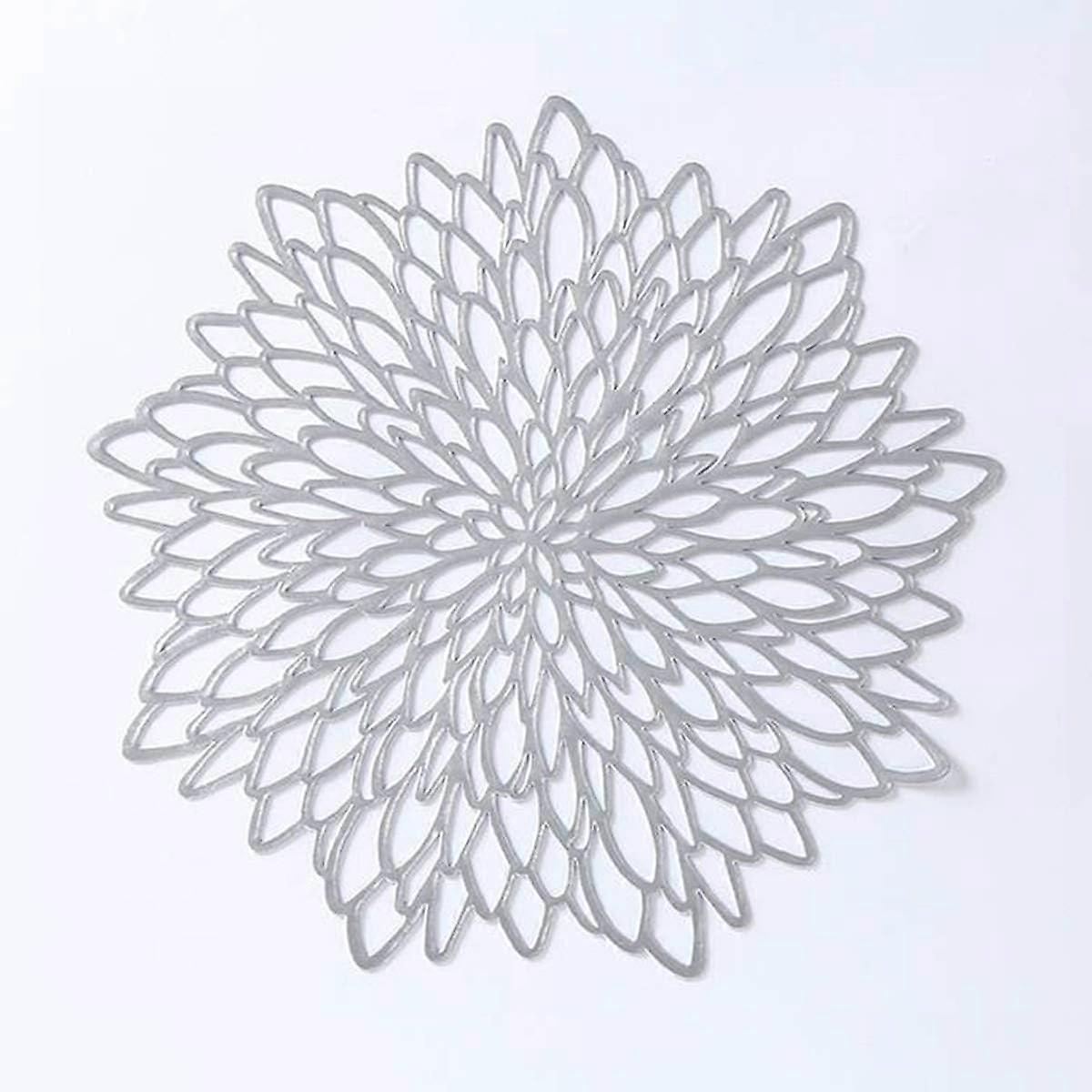 12 PCS Placemats Decorative Heat Insulation Non-Slip Metallic for Dining