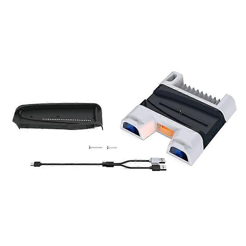 For Slim/ Pro Vertical Cooling Stand Handle Double Charging Station with Light with Game Disk Storage Rack