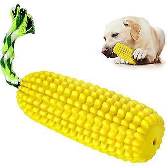 Indestructible Dog Toy, Bite-Resistant Corn Chew Toy Rubber Teeth Cleaning Stick for Medium Large Dog