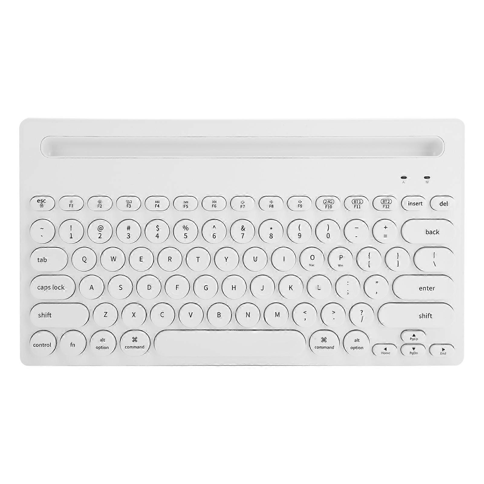 Wireless Keyboard 79 Keys Bluetooth 2.4G 2-Mode 320iWhite
