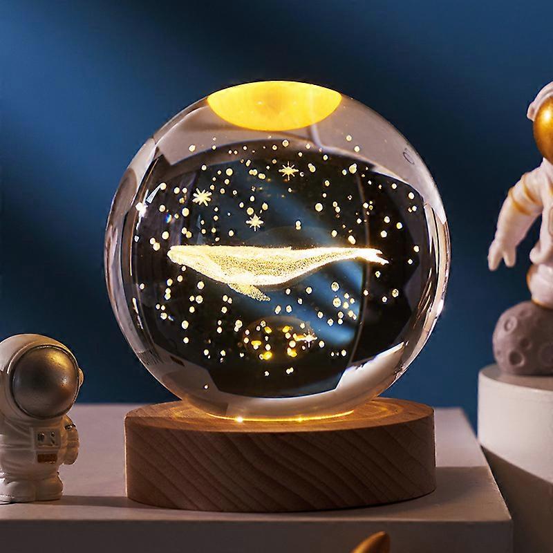 Electric Base Whale Crystal Ball Night Light - 6cm