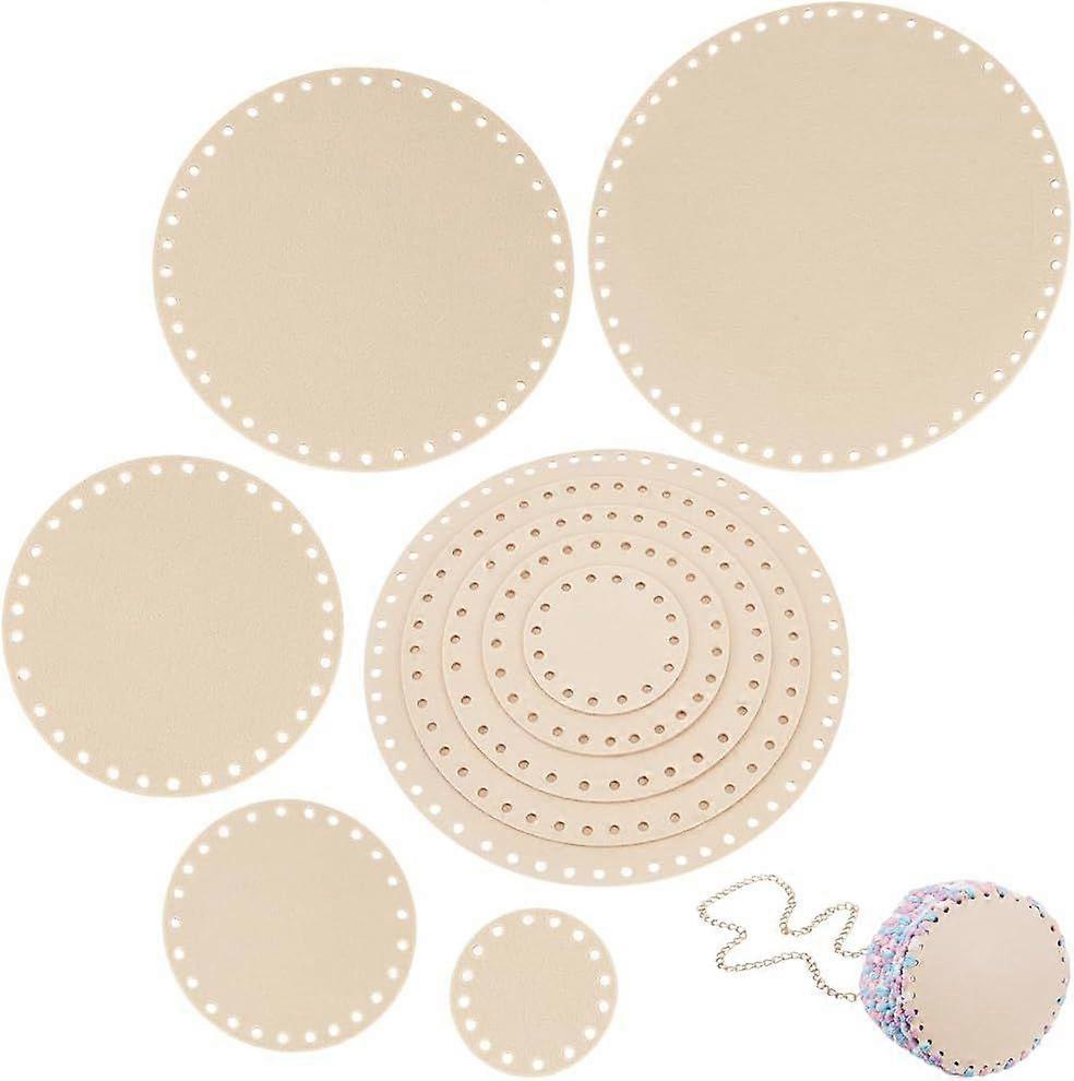 10 Pcs 5 Sizes Crochet Bag Bottom Basket Weaving Base Felt Basket Bottoms Round Knitting Bag Cushion Base for DIY Basket Craft Weaving Making Supplies