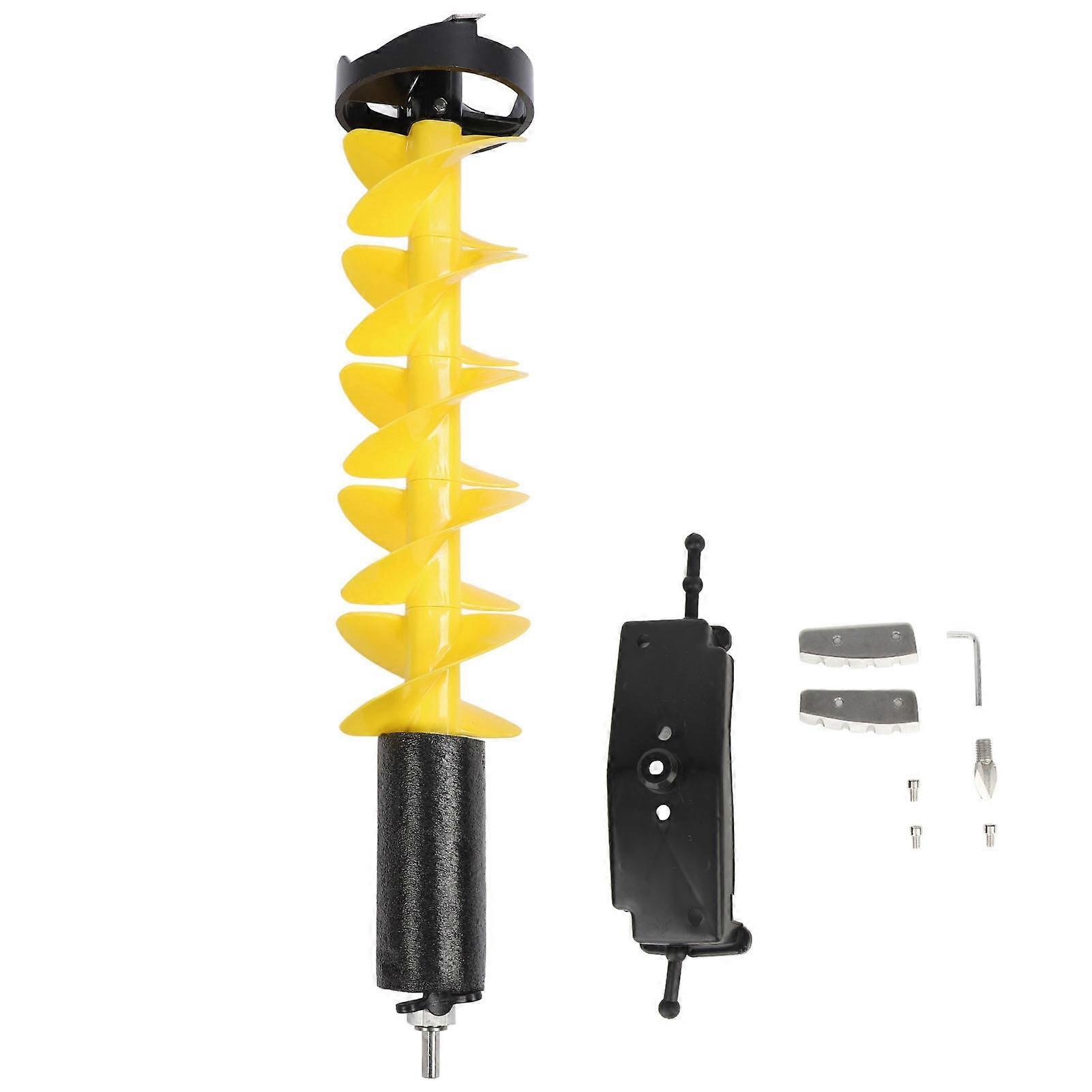 Broca de gelo de 6 polegadas de diâmetro 28 polegadas de comprimento Broca elétrica de rosca de pesca no gelo com dispositivo flutuante