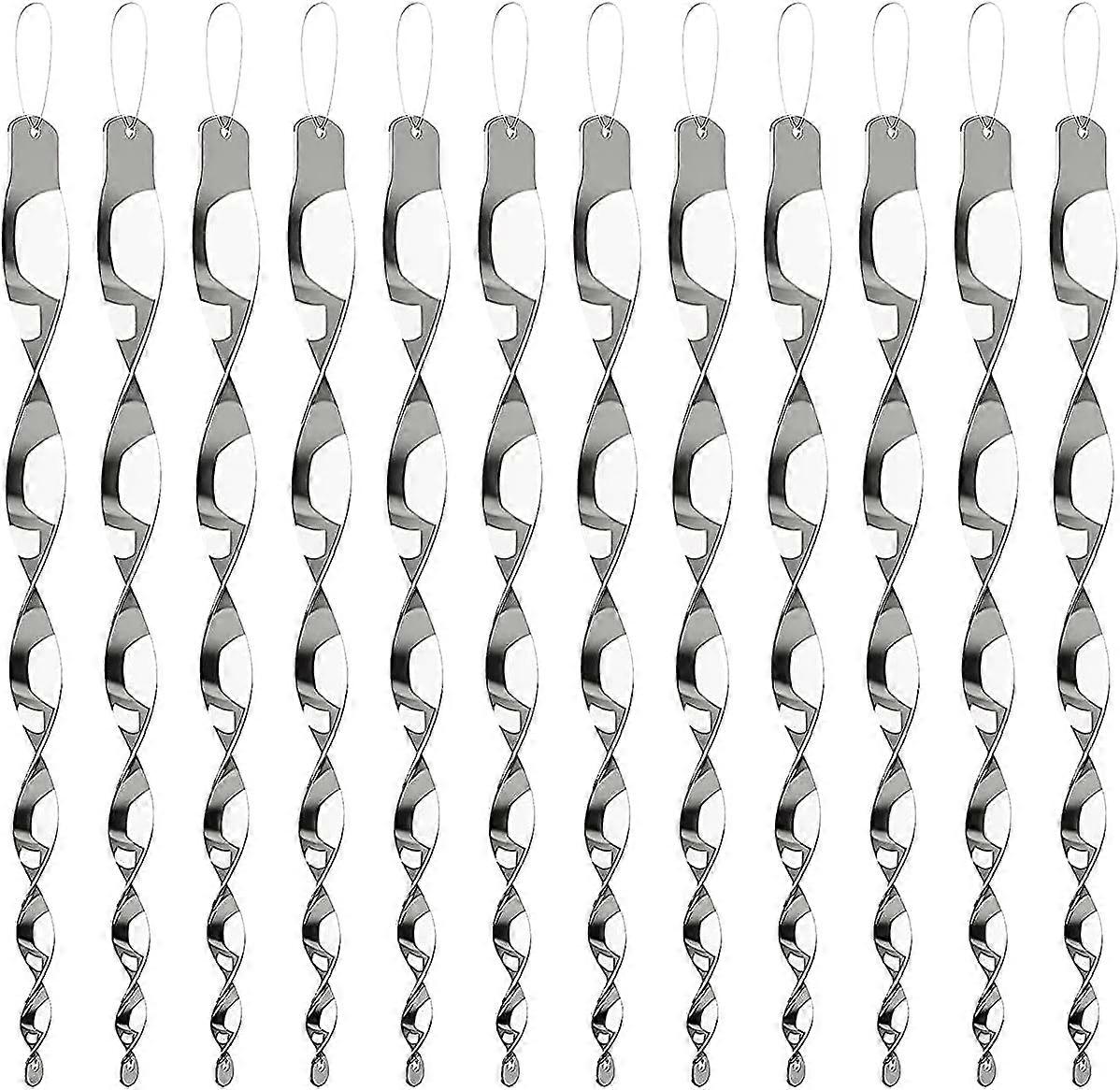 12 Pieces Reflective Bird Scarer, Hanging Bird Repellent