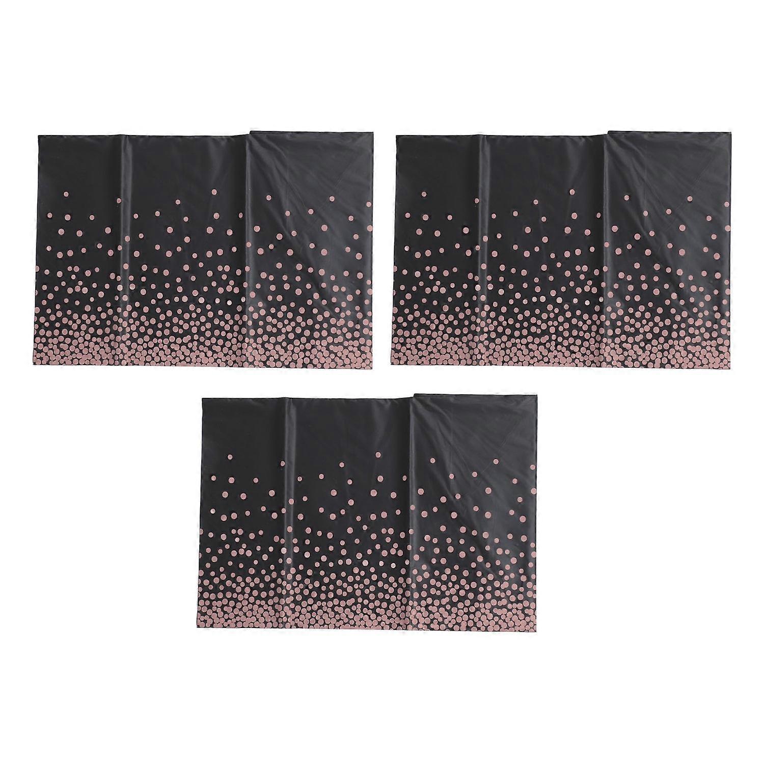 3pcs Plastic Tablecloth Waterproof Oil Proof Reusable Table Cover Rectangle Dot Pattern Table Cloth
