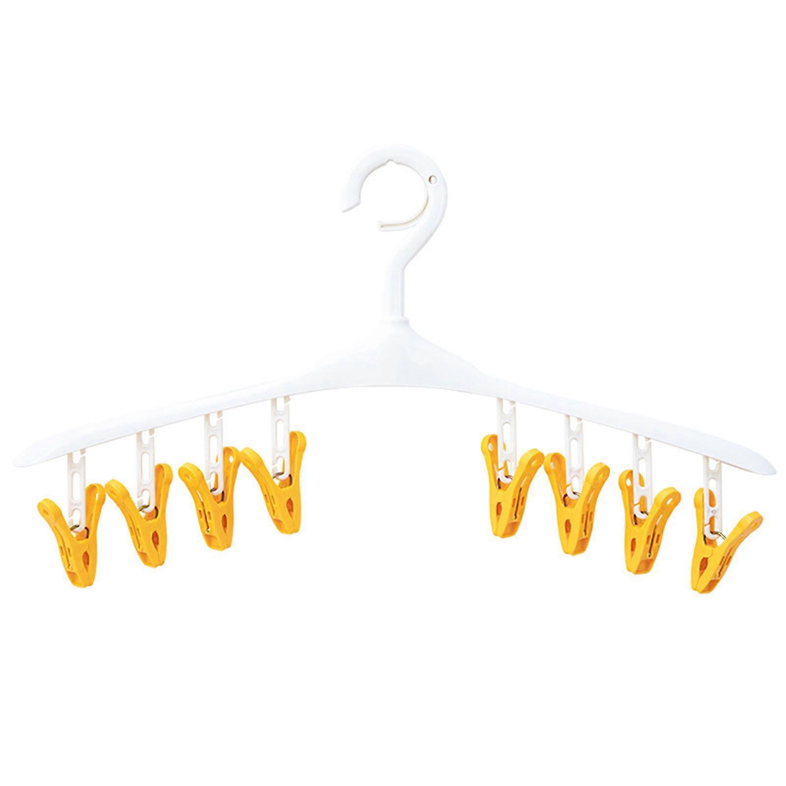 Windproof and Antiskid Rotatable Clothes Rack Underwear Hat Socks Drying Rack with Small Clip Space-Saving Clothes Rack