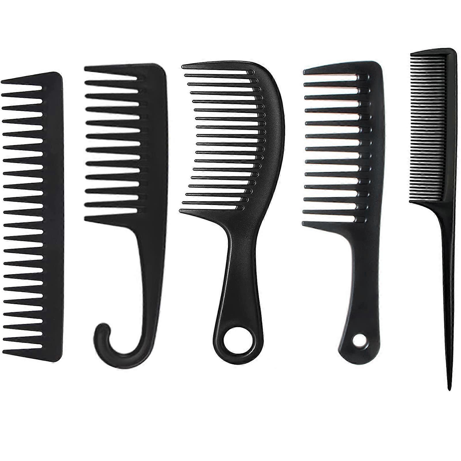 3 Set Hair Comb for Detangling and Styling - Wide Tooth, Fine Tooth, and Rat Tail Combs for All Hair Types