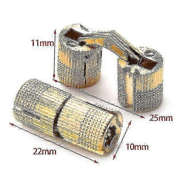 4pcs 8-18mm μεντεσέδες βαρελιών χαλκού κρυμμένο γραφείο κρυμμένο αόρατοι μεντεσέδες πορτών ορείχαλκου για το κιβώτιο δώρων υλικού επίπλων