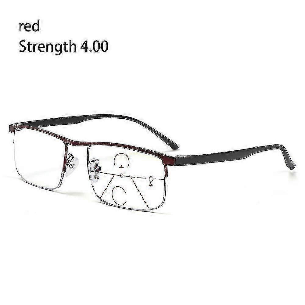 Multifocal Reading Glasses Readers Computer Glasses Progressive Multifocus  B3 Strength 4.00