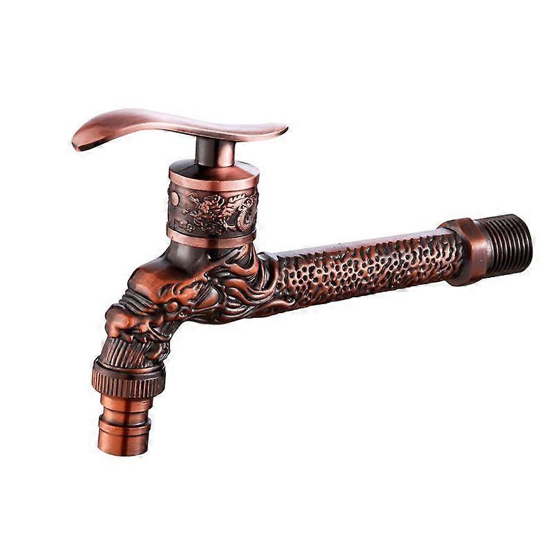 Retro faucet quick open 4 points washing machine faucet mop pool lengthened into the wall single cold faucet