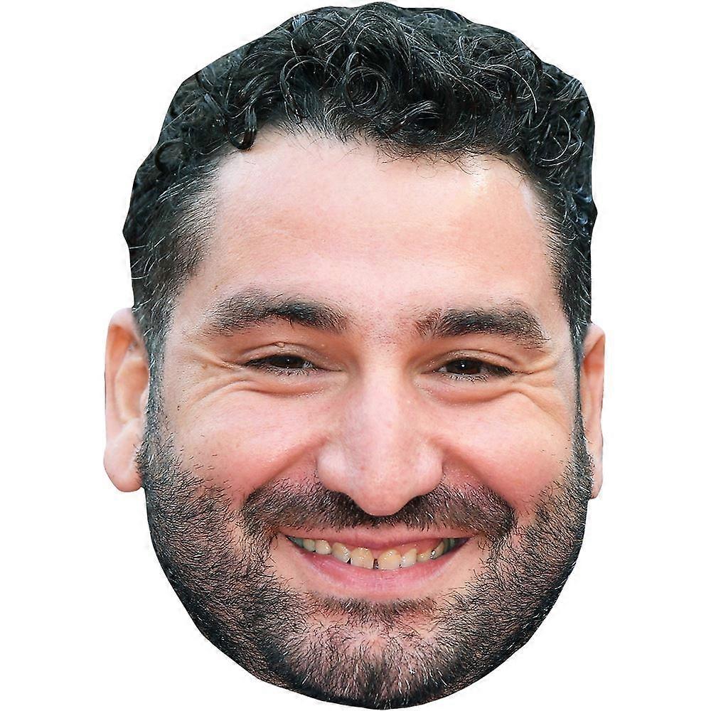 Mouloud Achour (Smile) Celebrity Mask, Flat Card Face