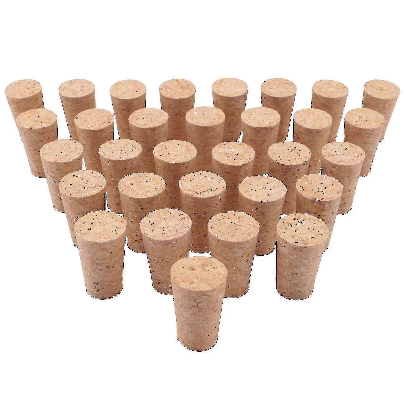 ウッドストッパー、コルク、テーパーコルク ワイン作りクラフト用木製ビールストッパー、ワイン用30個