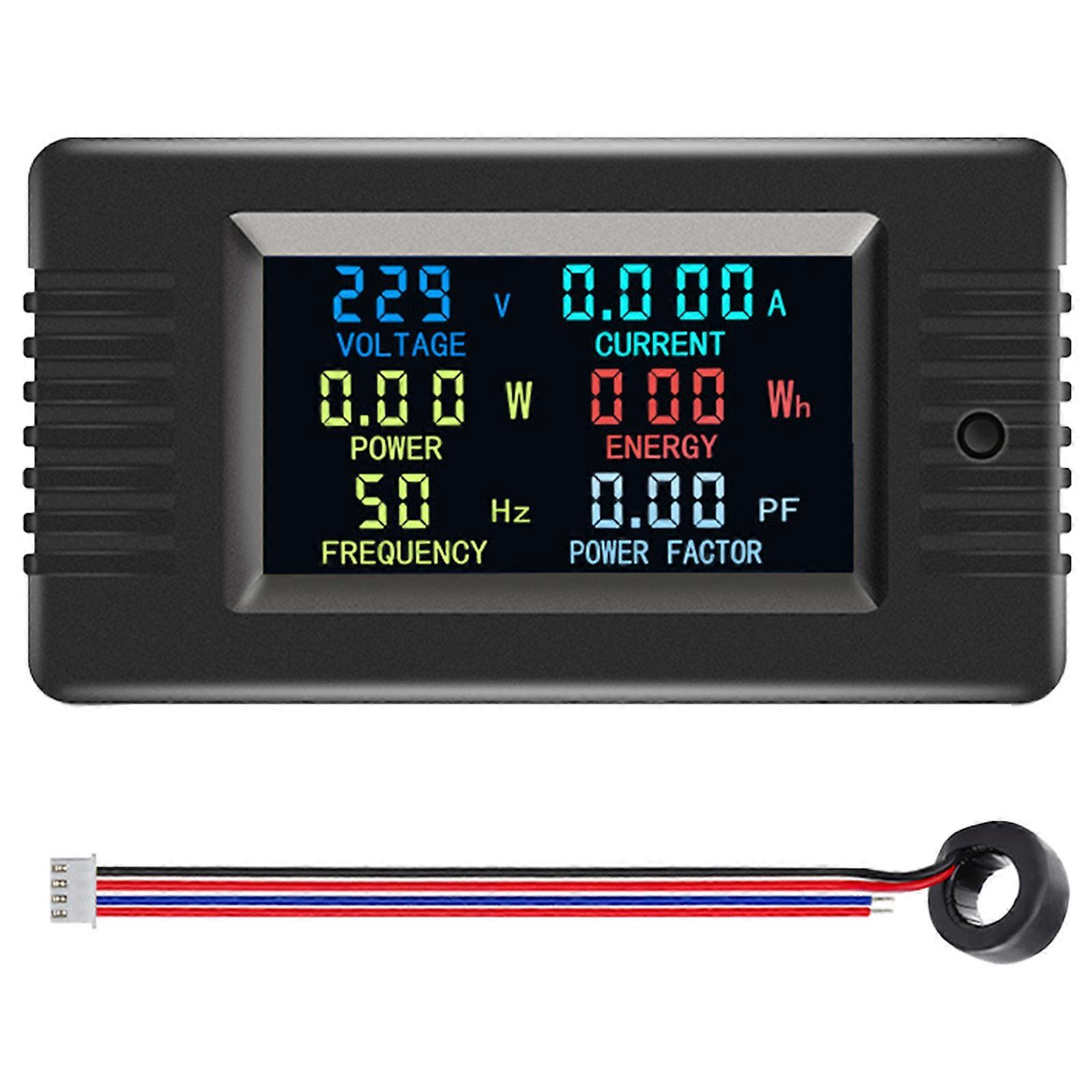 AC110V/220V 100A Voltage Current Meter Detectors Tester LED Voltmeter Ammeter Tester Detectors Power Energy