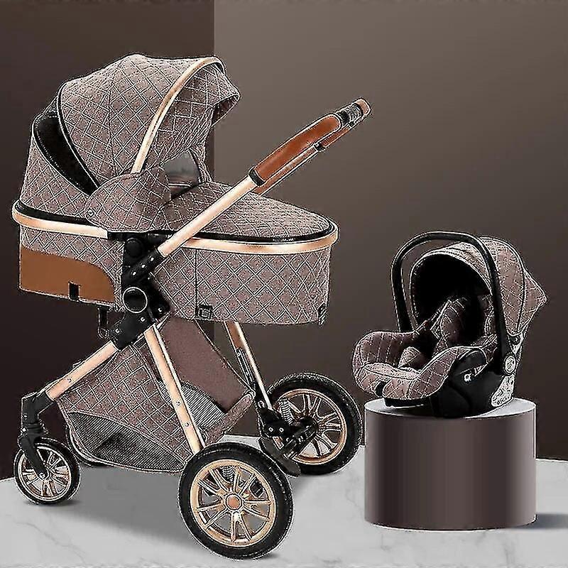 Baby Stroller 3 In 1 Easy Folding Multifunctional Stroller Travel Portable Baby Carriage Safety Seat