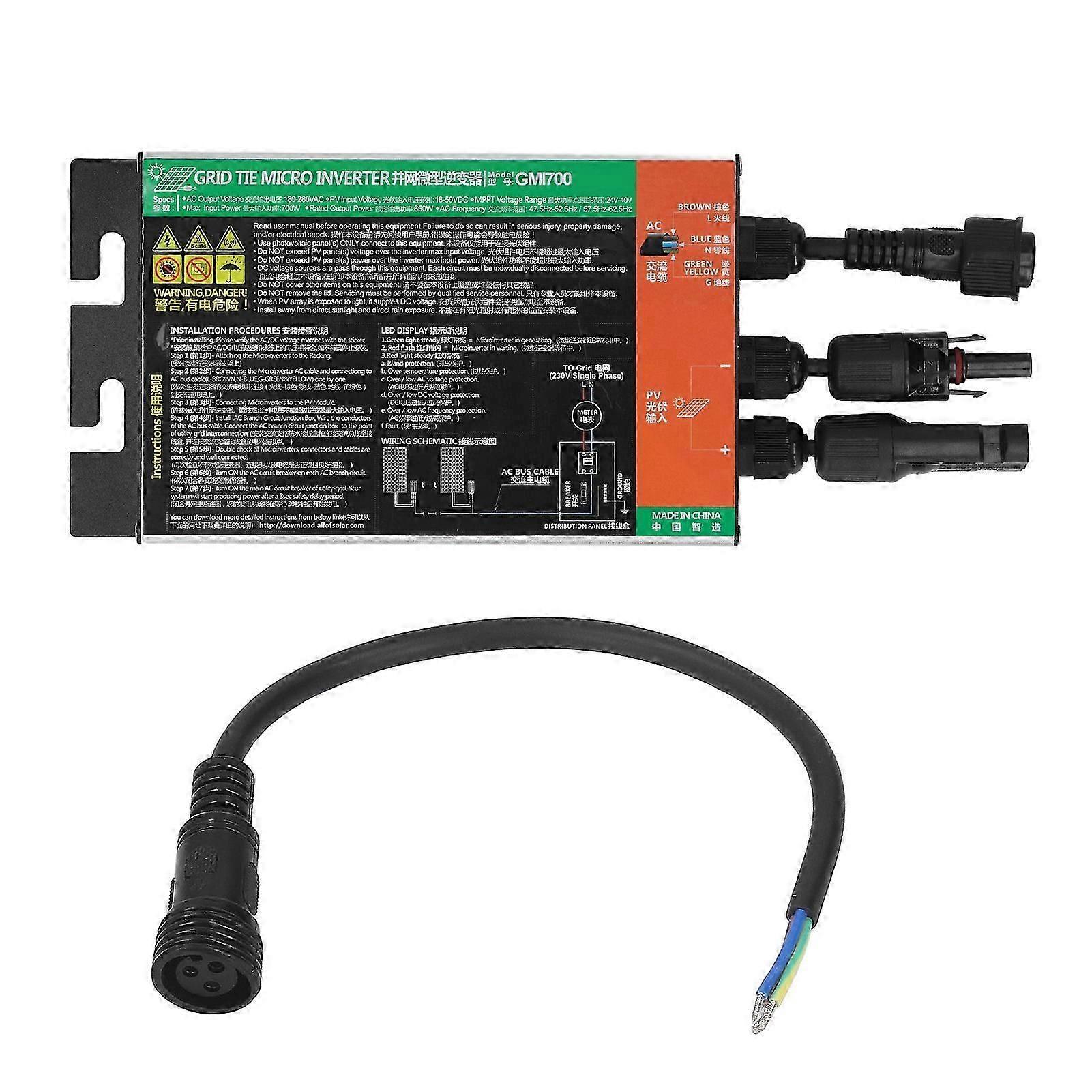 Solar Micro Inverter Power Grid Tie Microinverter MPPT Pure Sine Wave AC 120V for Control