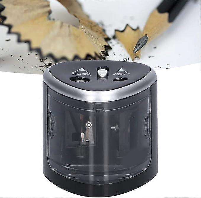 Battery Operated Double Hole Pencil Sharpener, Professional Design Ensures Consistent Precision For Artistic And Writing Tasks, Automatic Stop