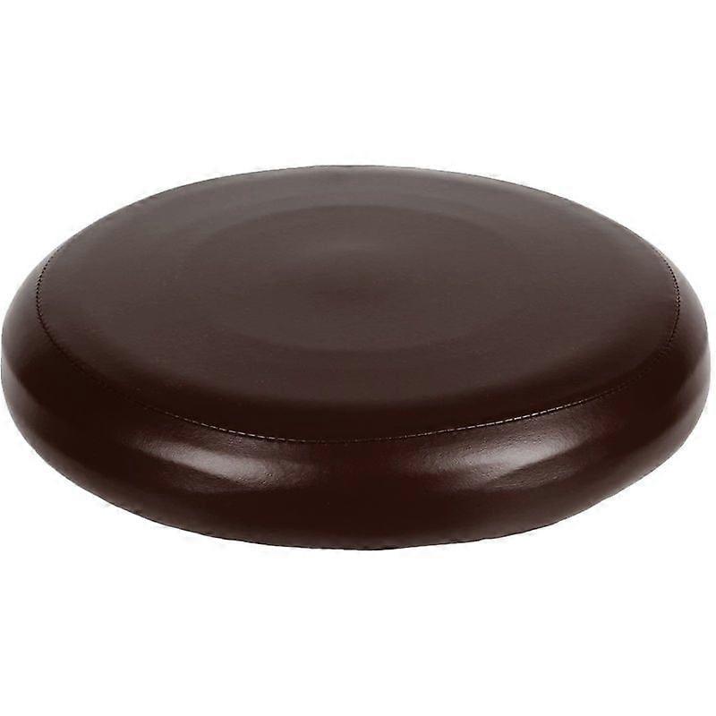 Round Stool Cover in Elastic Pu Leather, Cafe
