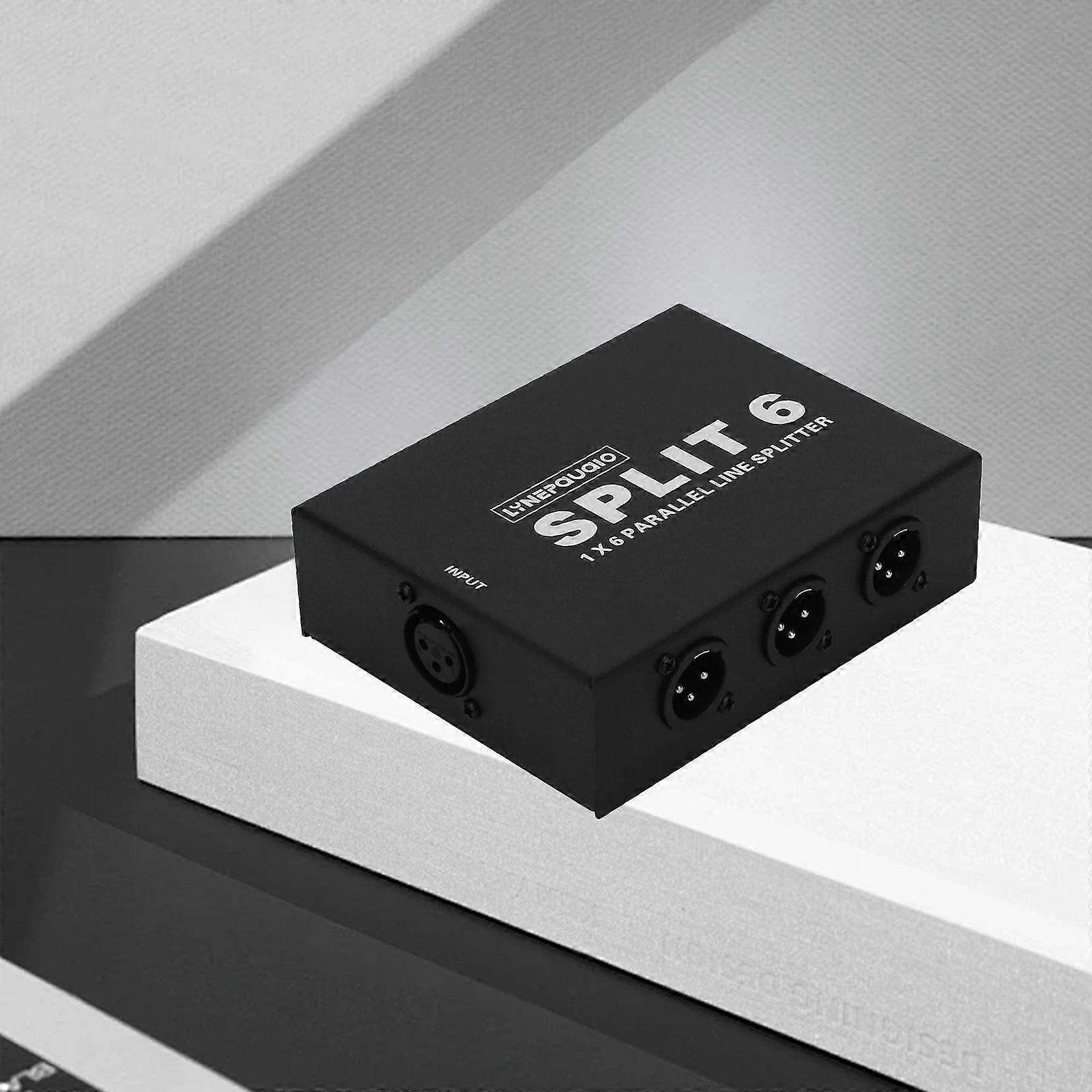 1 IN 6 OUT XLR Splitter Box Horizontal Parallel Distributor Audio Splitter os6HF