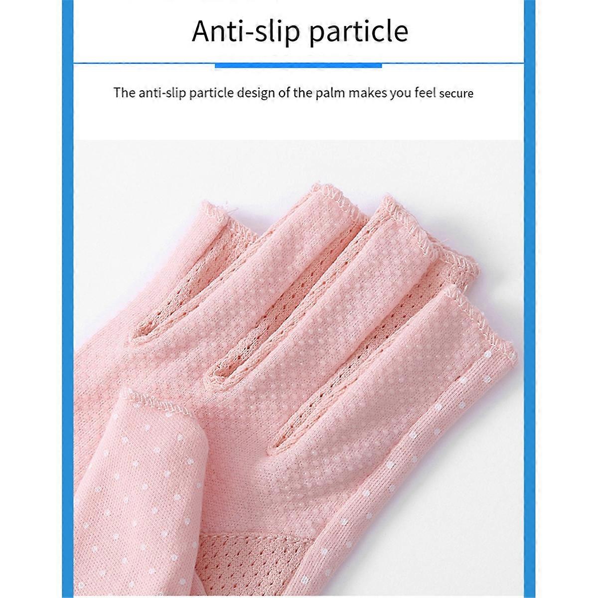 Non Slip UV Protection Driving Gloves for Women Girls Grey