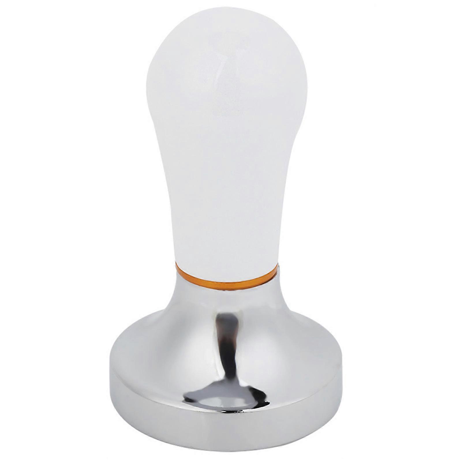 57.5mm Practical Handheld Aluminum Coffee Tamper with Handle for Coffee Maker (White)