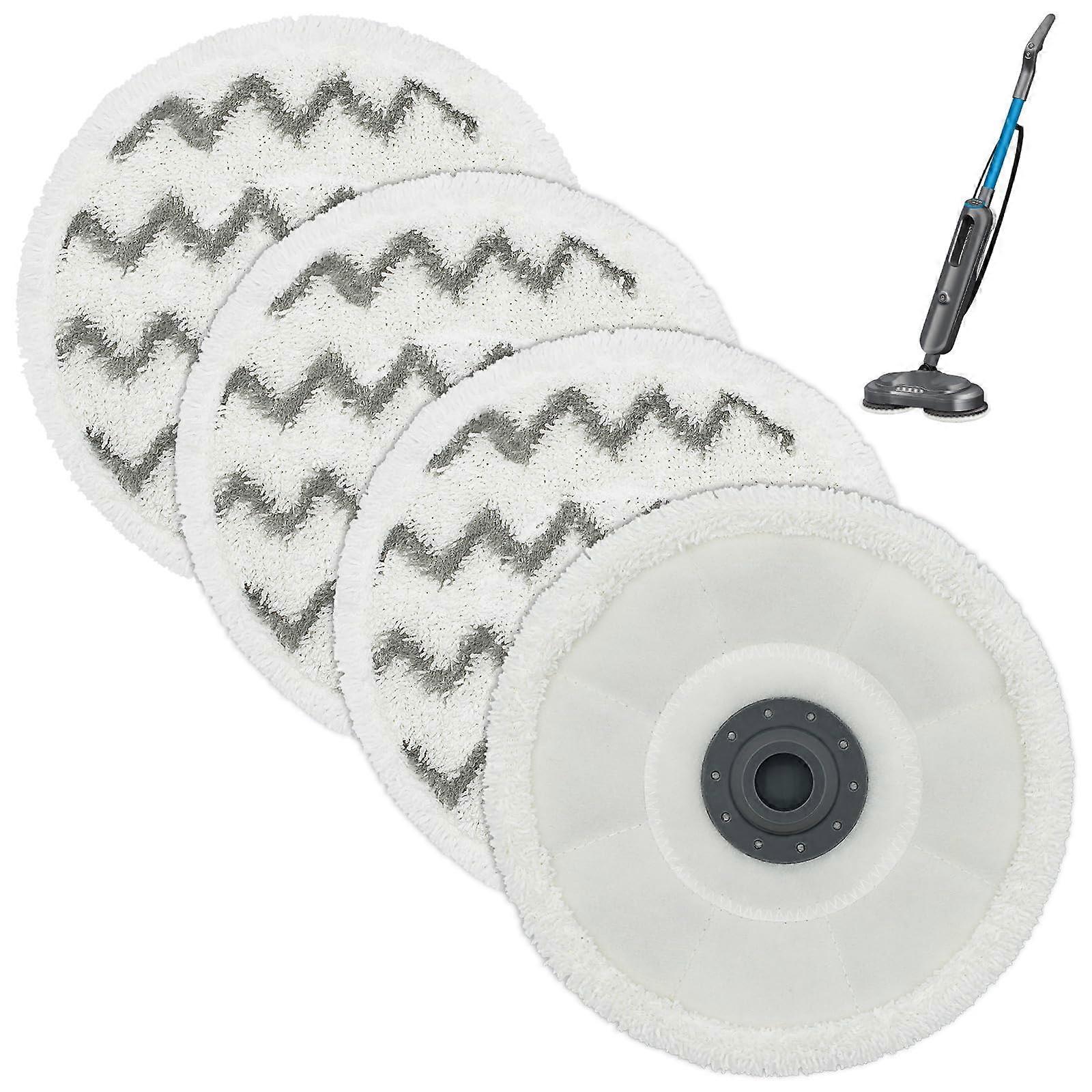 4-pack replacement mop pads for scrubbing steam mops