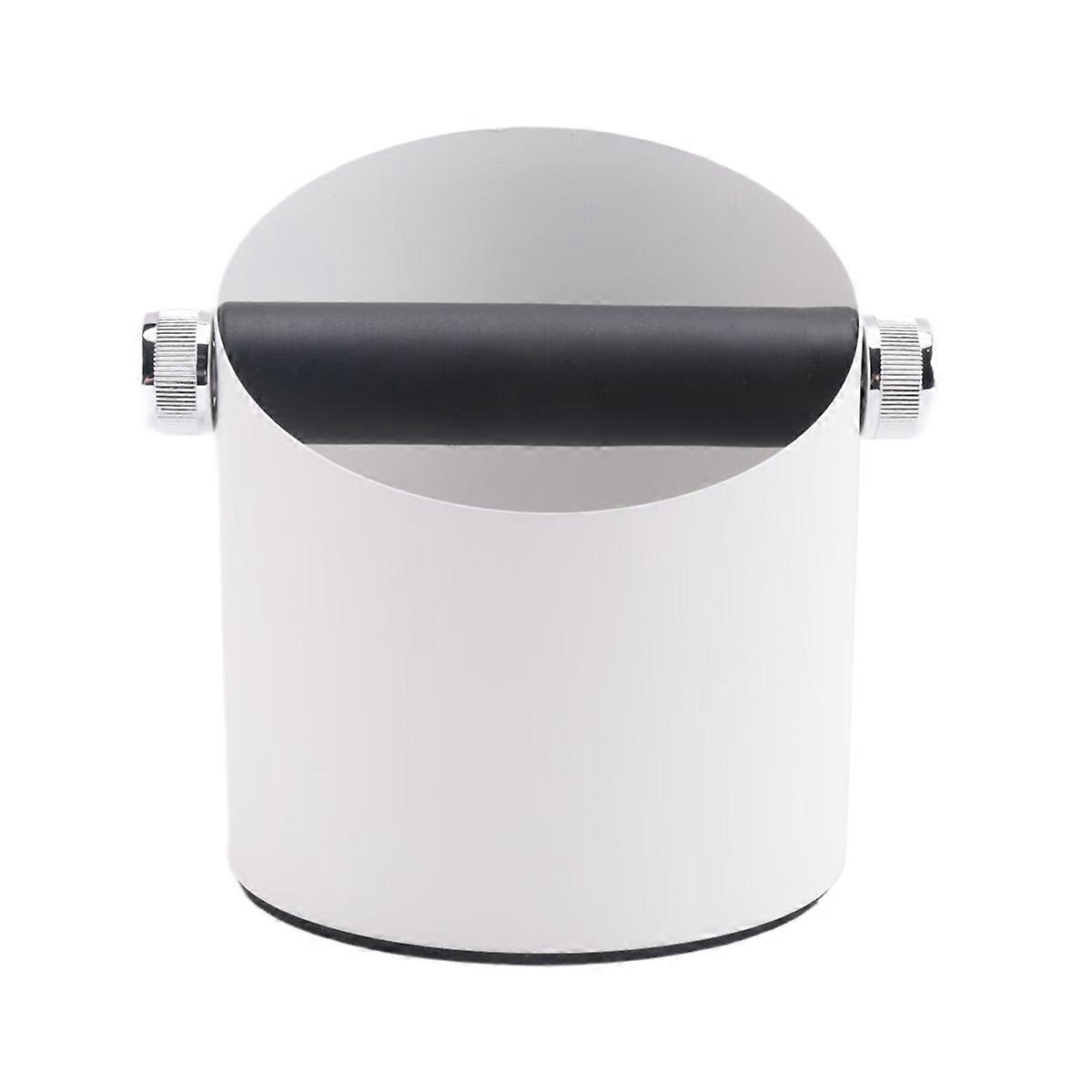 Knock Box for Coffee with Removable Knock Bar Espresso Bin -White