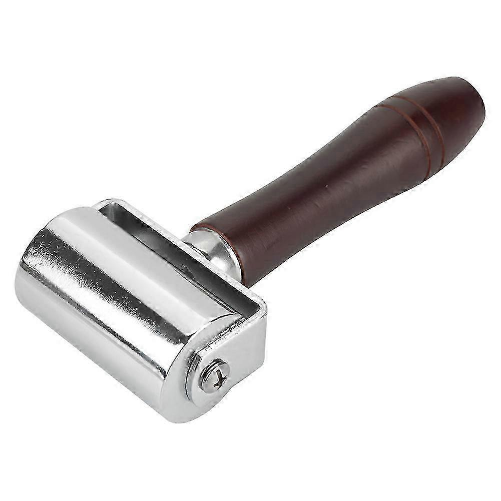60mm High Carbon Steel Solid Leatherworking Roller Leathercraft Glued Layer Rolling Tool