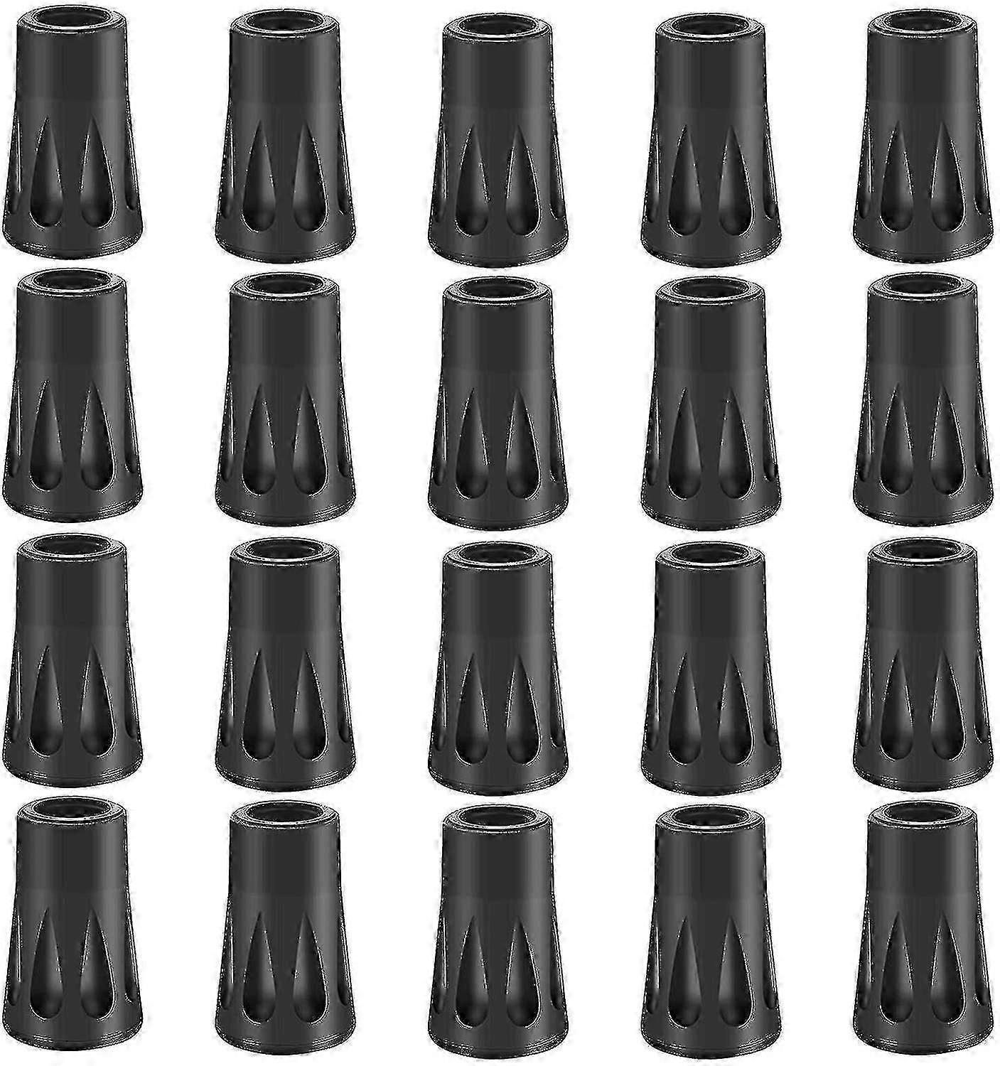 20 X Rubber Buffer Set Hiking Poles Rubber Buffer Nordic Walking Pads