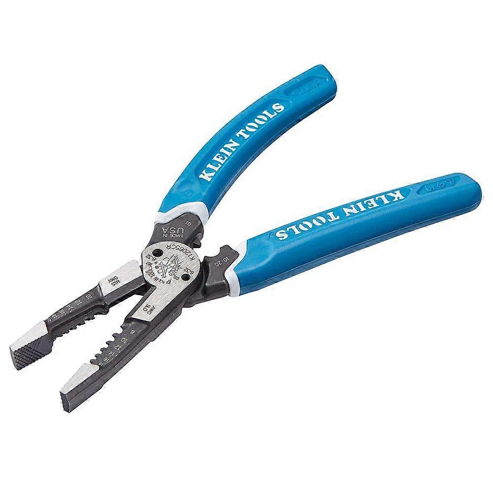 Klein Tools K12065CR Wire Stripper and Cutter for 8-18 AWG Solid, 10-20 AWG Stranded, Multicolor Crimping Tool