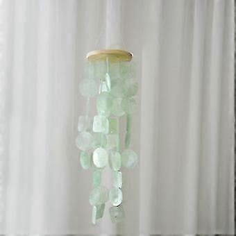 Trabalho de Arte Capiz Garden Wind Chimes com fresco, Natural Zen Charm qxuan