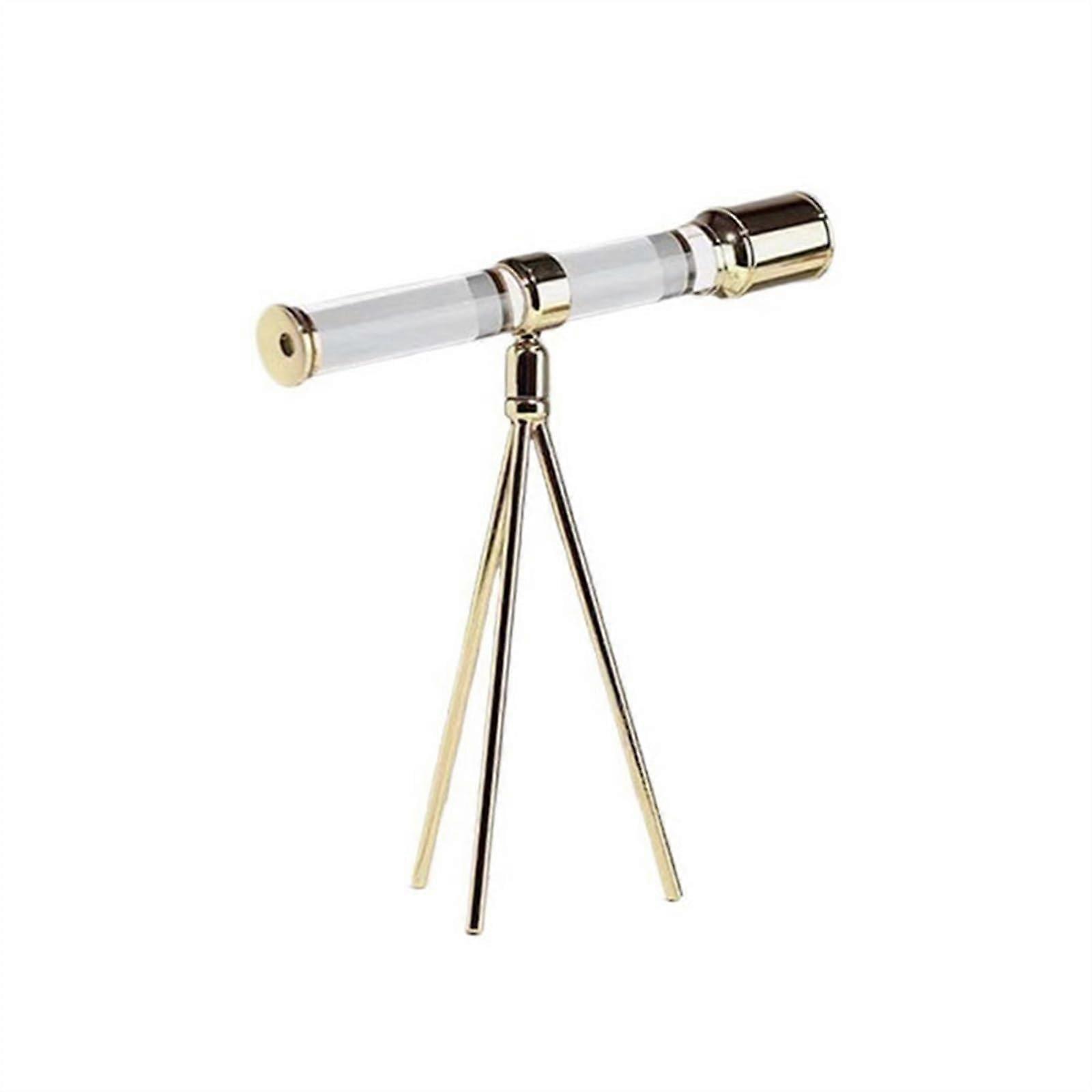 Crystal Telescope Model Ornament for Home Decor - Luxury Desktop Accessory for Living Room, Study, Office - Size L