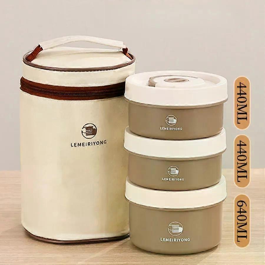 Lunch Box Portable Insulated Lunch Container Set Stackable Bento Stainless Steel Lunch Container
