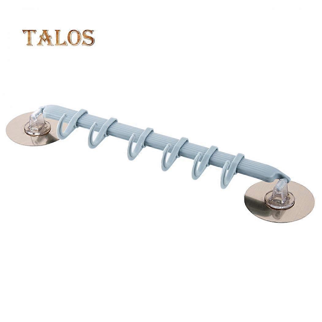 T-Bath Mounted 6-Hook Kitchen Bathroom Hanger Storage Rack Holder