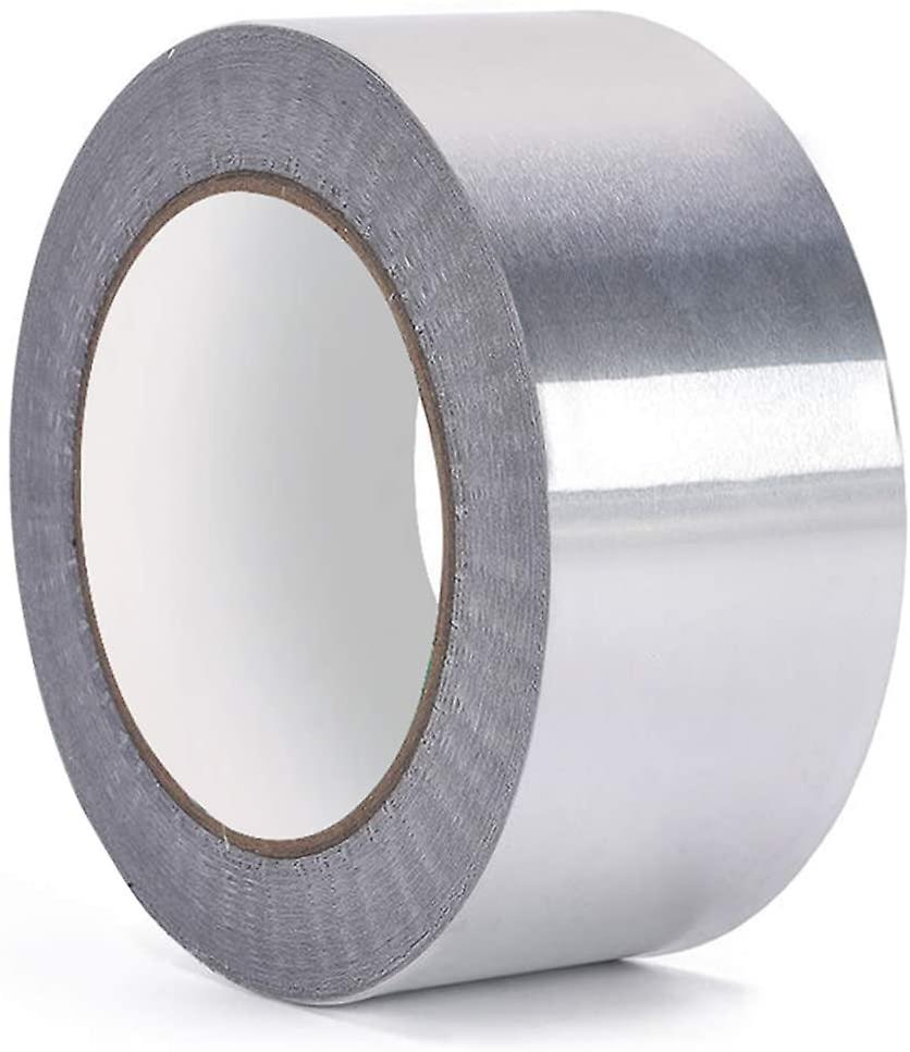 סרט רדיד אלומיניום אלומיניום סרט רדיד אלומיניום, טמפרטורה גבוהה, עמיד למים, עבור צינורות, תיקון Hvac, תיקון מתכת, ייצור תכשיטים, כסף5 מ"מ X 502 לחמניות