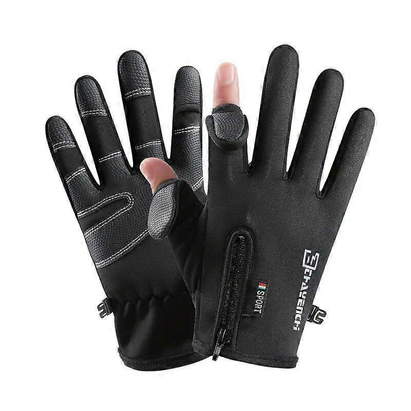 כפפות רכיבה לגברים חורף חם בחוץ עמיד למים מסך מגע בתוספת אופנוע פליז נגד החלקה ספורט הגנה מפני קור