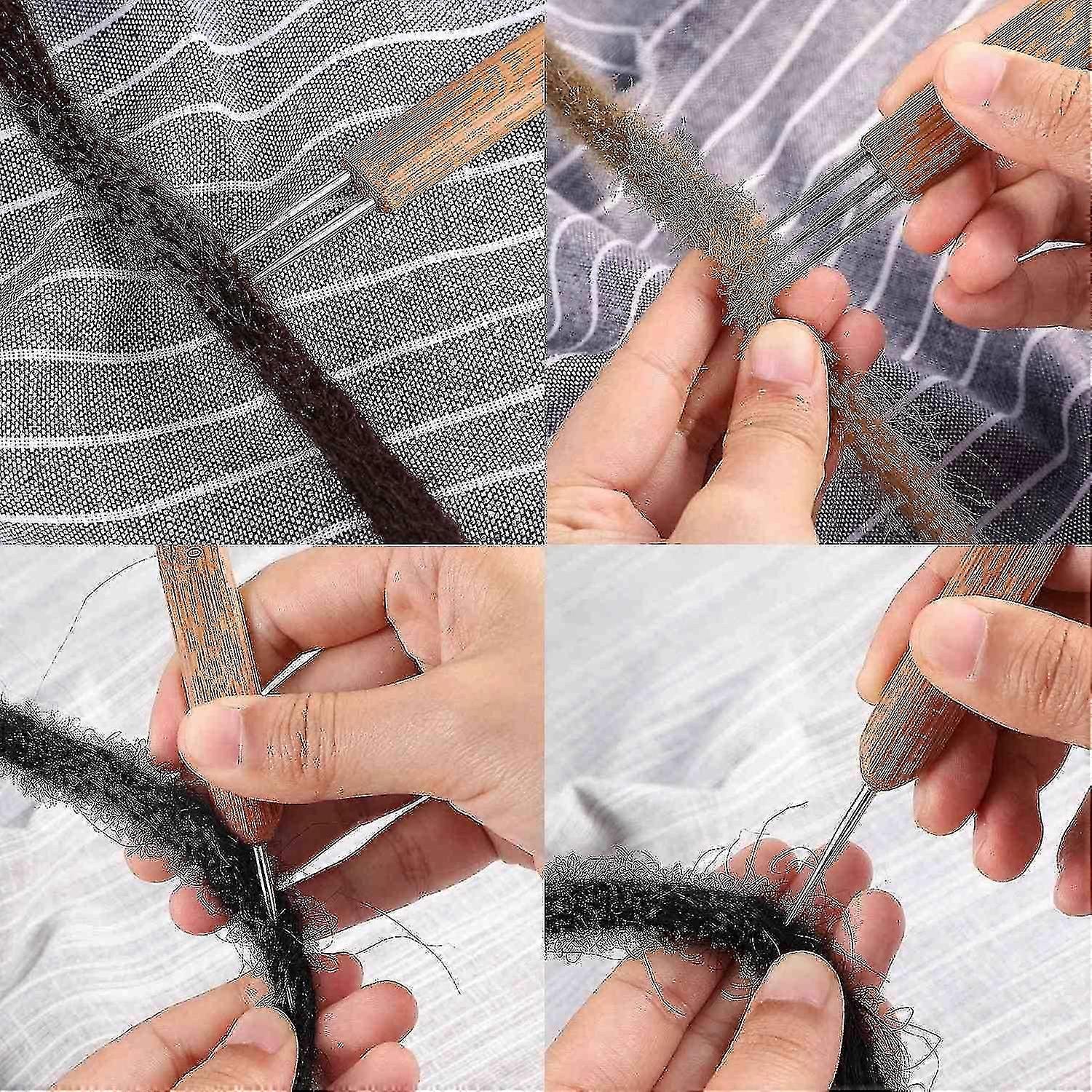 Set Of 3 Bamboo Hooks For 0.75mm Dreadlocks With 1 Hook, 2 Hooks, 3 Hooks For