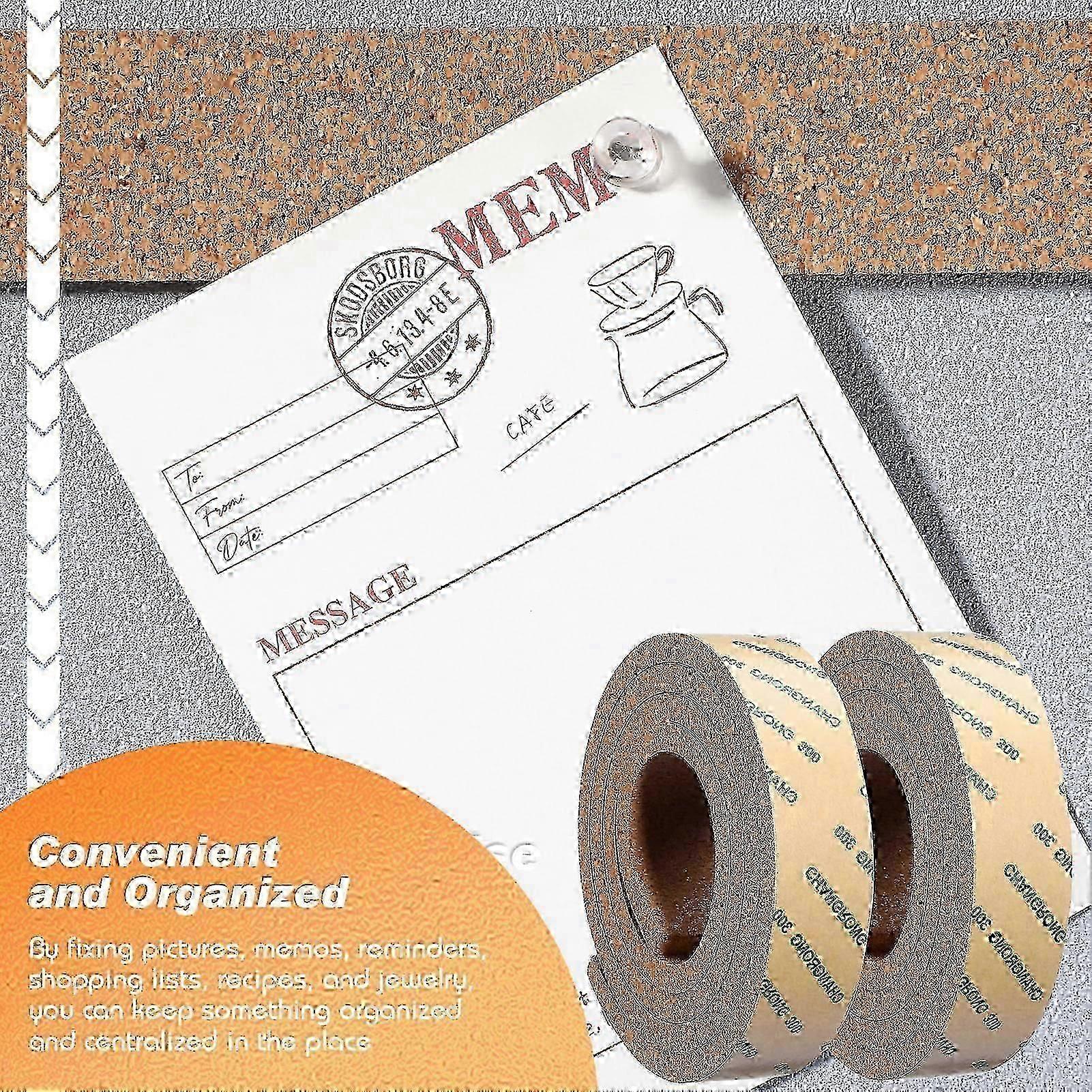 4個のコルクストリップ自己接着性耐久性のある用途の広いメモボード掲示板掲示板バーストリップオフィス教室の家の装飾