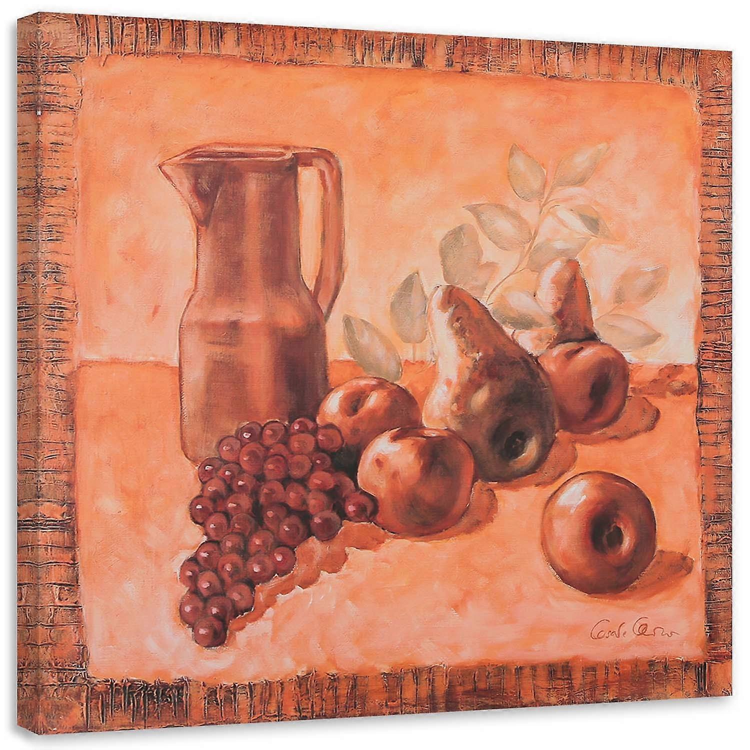 Impression sur toile, Nature morte orange - 60x60