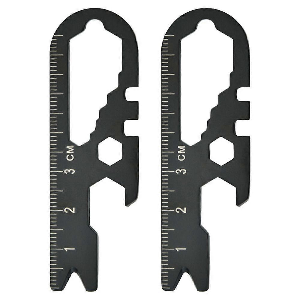 Stainless steel multi-function small wrench tool card creative opener outdoor portable EDC tool