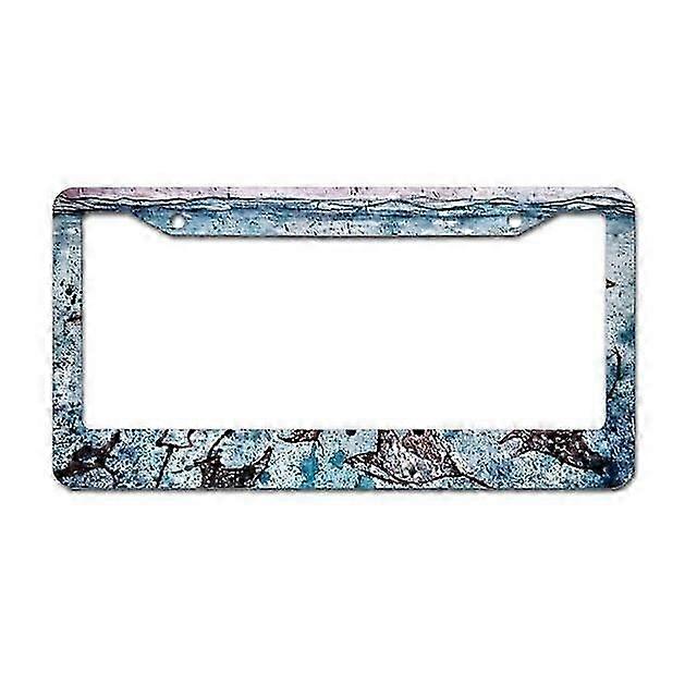 Animal Panda Artistic Effect Aluminum License Plate Frame Funny Car Tag Holder With Screws For Us Ca Standard White 16x31cm"]