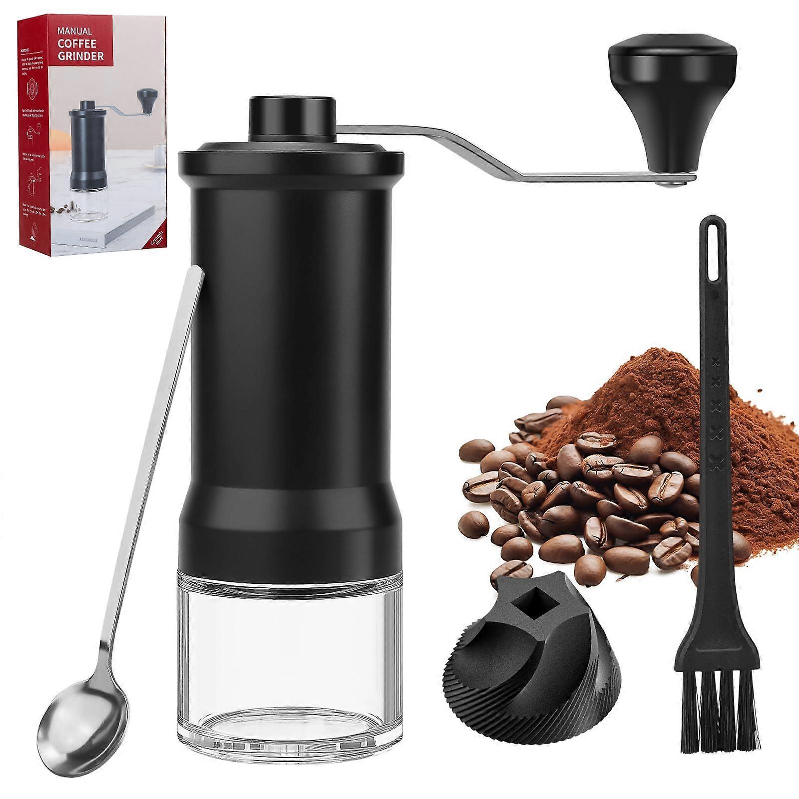 Manual Coffee Grinder with 30 Adjustable Levels, High Precision Ceramic Cone, Portable for Espresso, Pour Over, Cold Brew