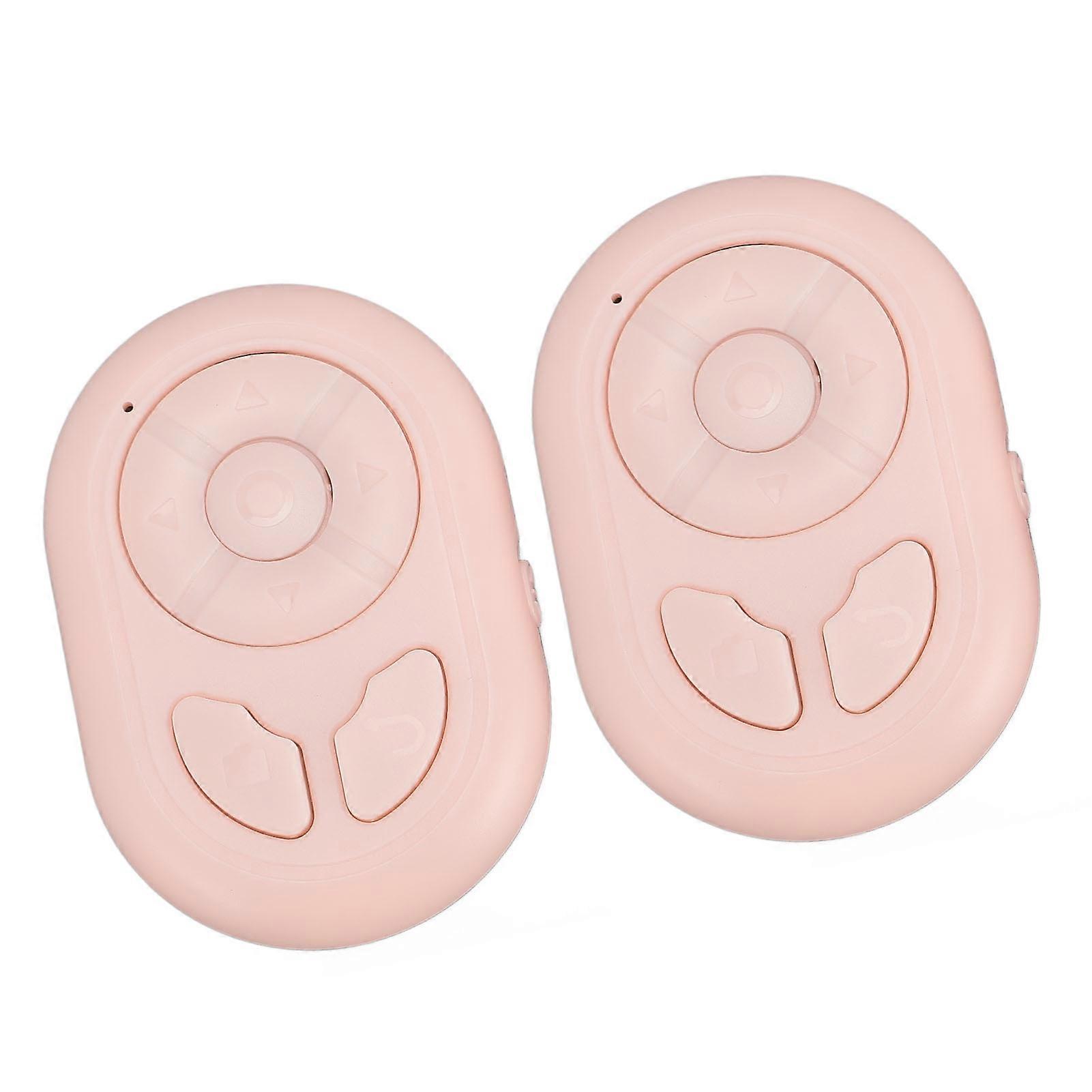 2PCS Remote Control Page Turner BT5.3 Scrolling Remote Control Wireless Camera Video Remote Shutter for Android Phone Tablet Pink 