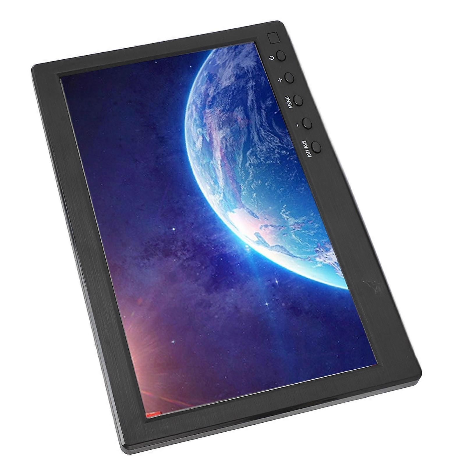 10.1 Inch Monitor Portable 1024X600 Resolution HD IPS Display Remote Control Built in Speaker USB Monitor for PC CCTV POS System EU Plug