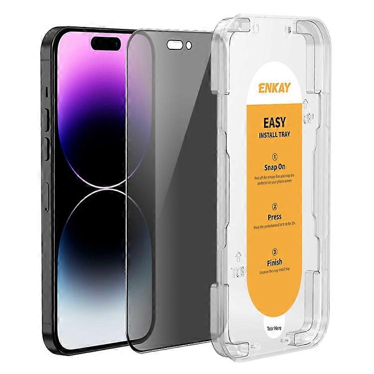 iPhone 14 Pro Maxスクリーンプロテクター28度覗き見防止フィルム対応ENKAY HAT PRINCE簡単取り付け